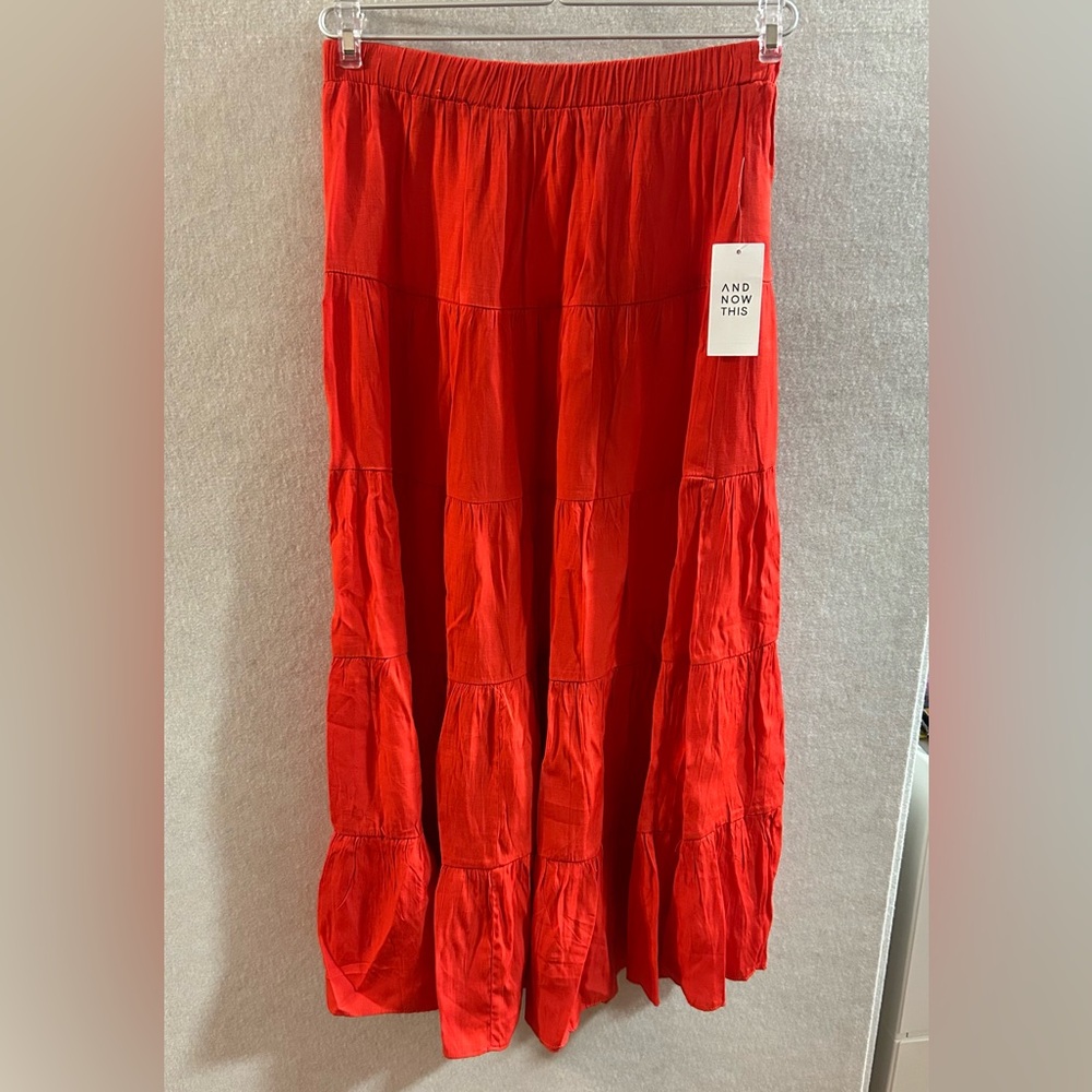 And Now This NWT Maxi Skirt Orange XS